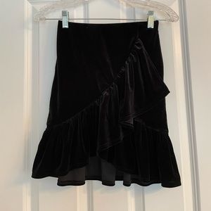 Urban outfitters black velvet skirt